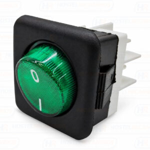 INTERRUPTOR VERDE 25x25mm 230V BIPOLAR