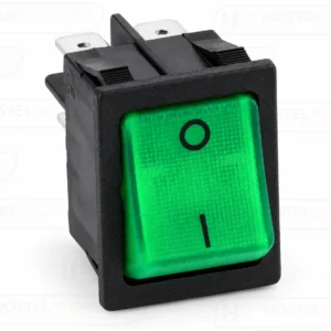 INTERRUPTOR VERDE 30X22MM 230V BIPOLAR